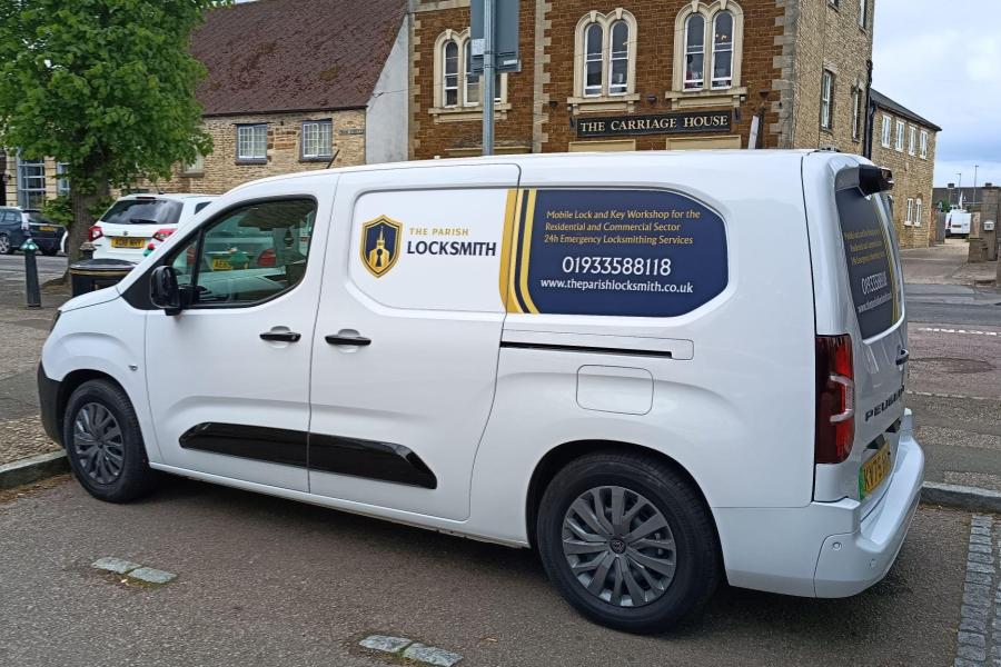 The Parish Locksmith service van in Higham Ferrers