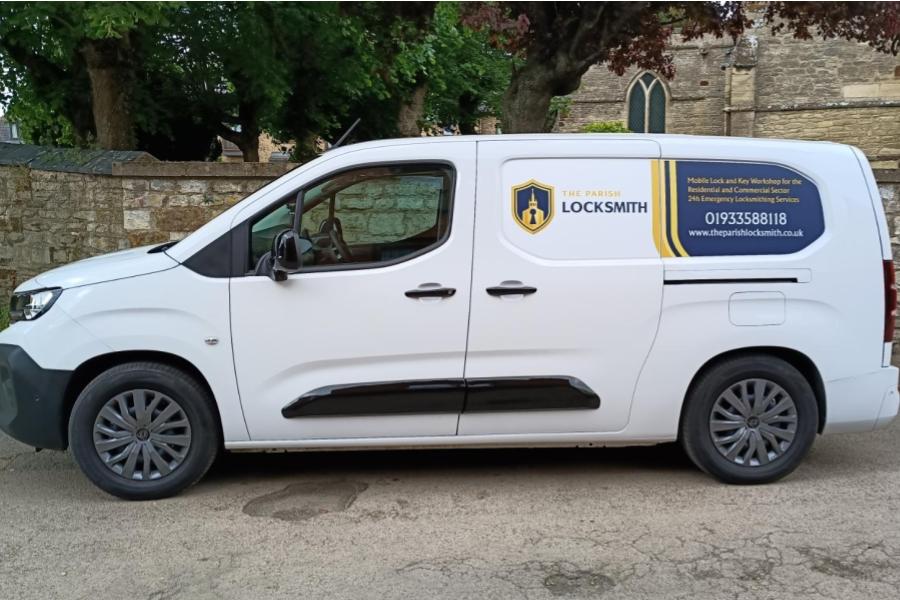The Parish Locksmith service van in Irthlingborough