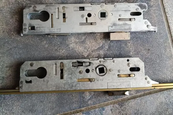 Multipoint locking mechanism repair in Irchester by The Parish Locksmith, restoring smooth and secure operation to a uPVC door.