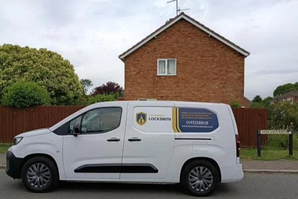 The Parish Locksmith attending a locksmith call-out in Raunds