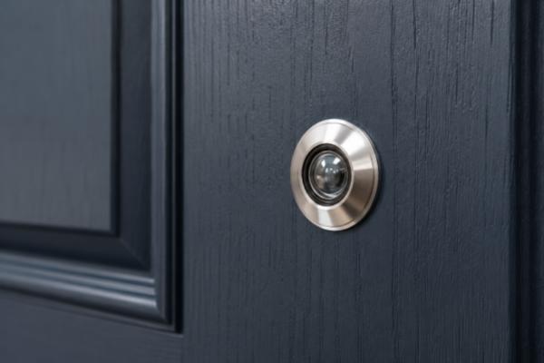 Door viewer fitted to a residential entrance door