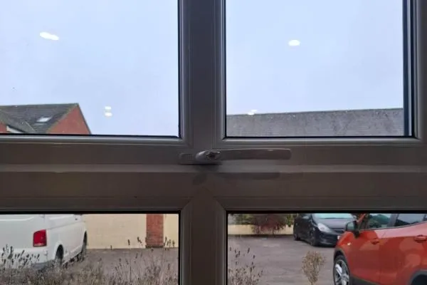 uPVC window handle repaired on a double-glazed window in Finedon